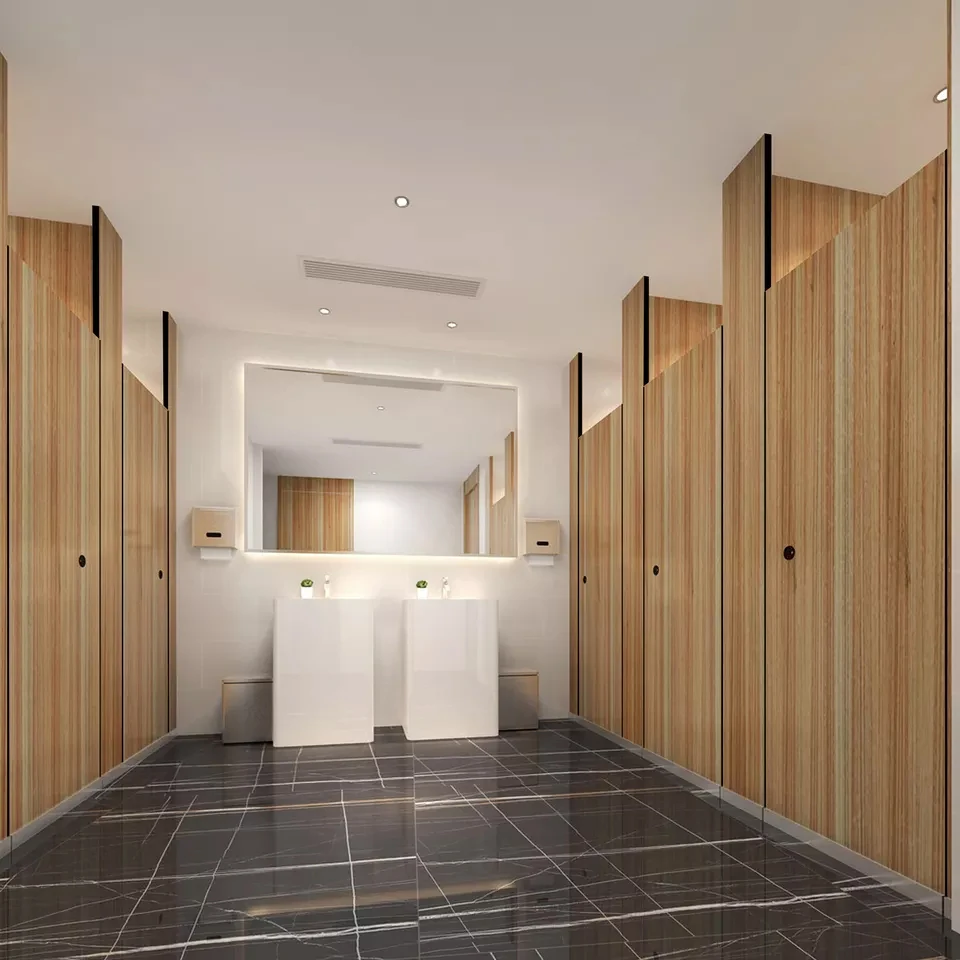 Direct Factory Manufactured Cartmay Modern Phenolic Toilet Cubicle HPL Partition Urinal Low Price Accessory for Hotels & Schools