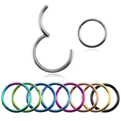 SC Hoop Earrings Nose Rings Septum Nose Piercing Helix Cartilage Rook  316L Surgical  Steel Nose Ring Body Jewelry