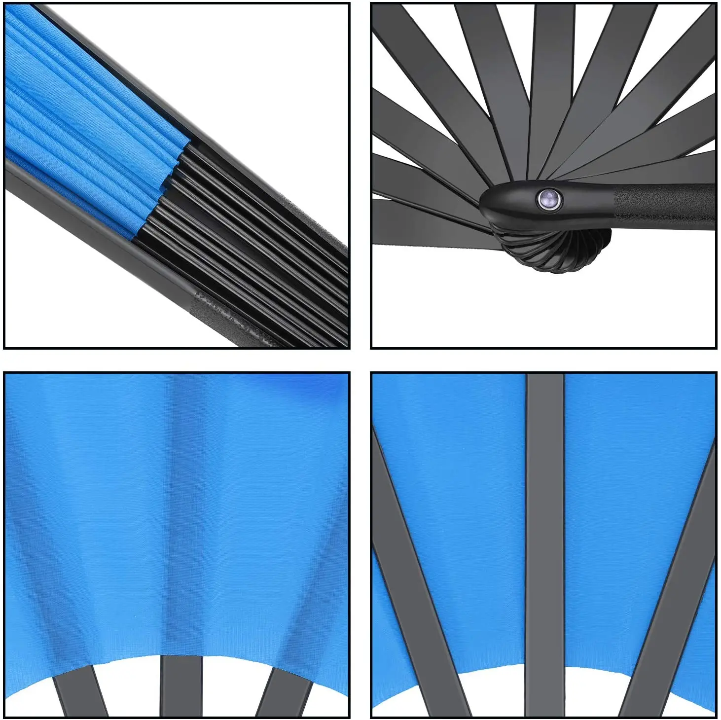 Китайский кунг-фу тайчи веер черный декор складной Ручной Веер для вечеринки сувениры пластиковая ручка большой кунг-фу веер большой голос руки