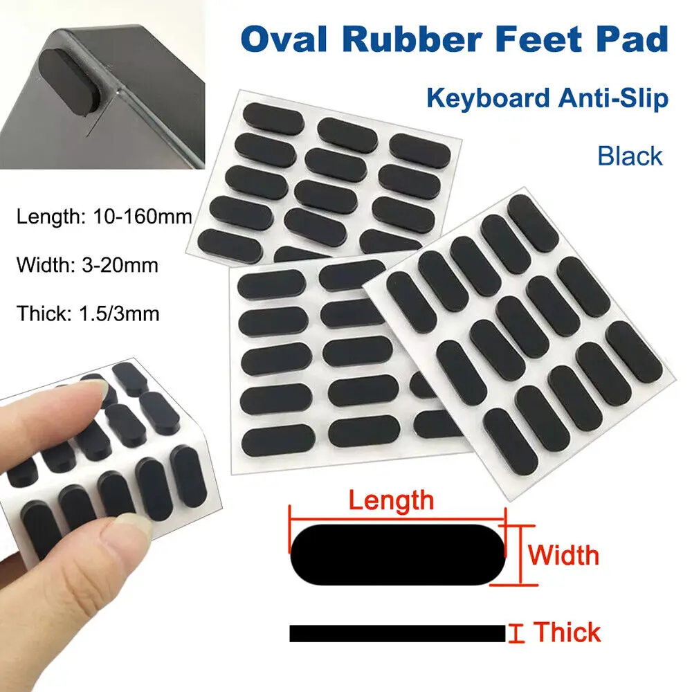 Set Van 4 Rubberen Voetstrips Voor HP Laptop – 29,5x0,6 Cm, Antislip, Voor 15-DY, 15-EF, TPN-Q222-serie
