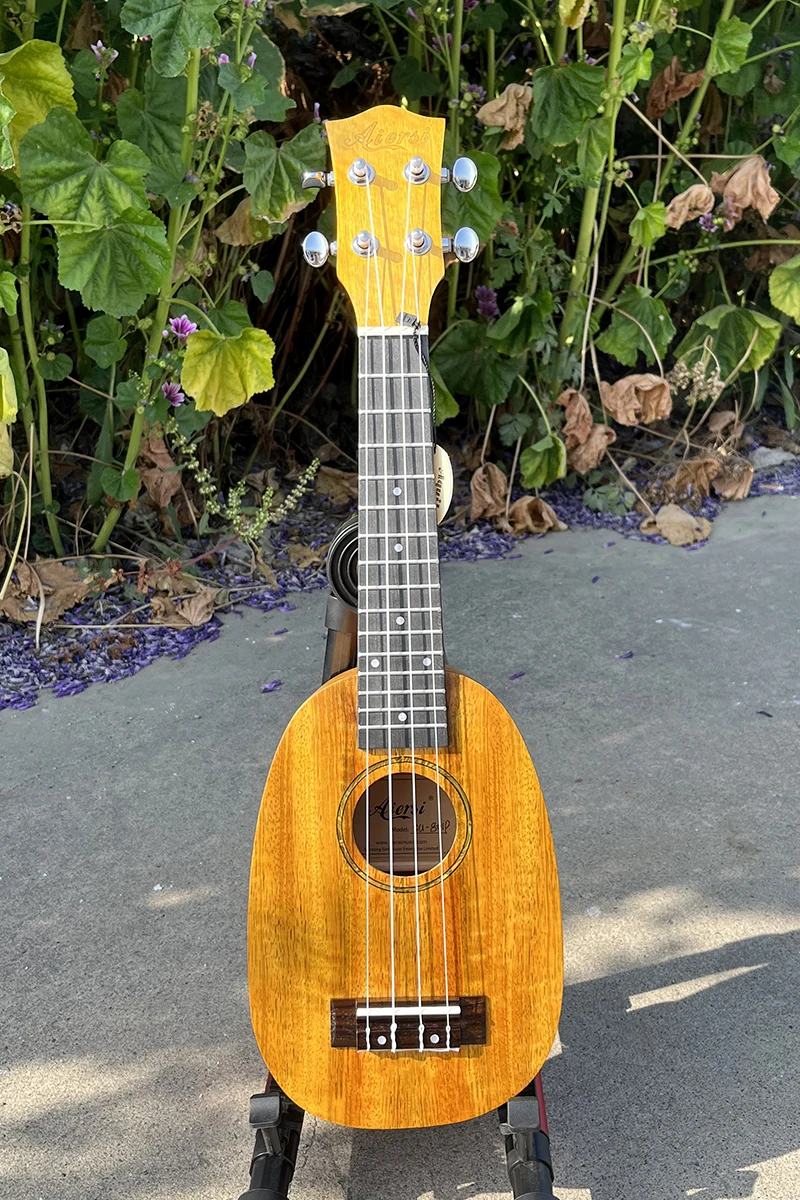Aiersi ukulele Soprano Ukulele abacaxi forma 21 polegadas atacado