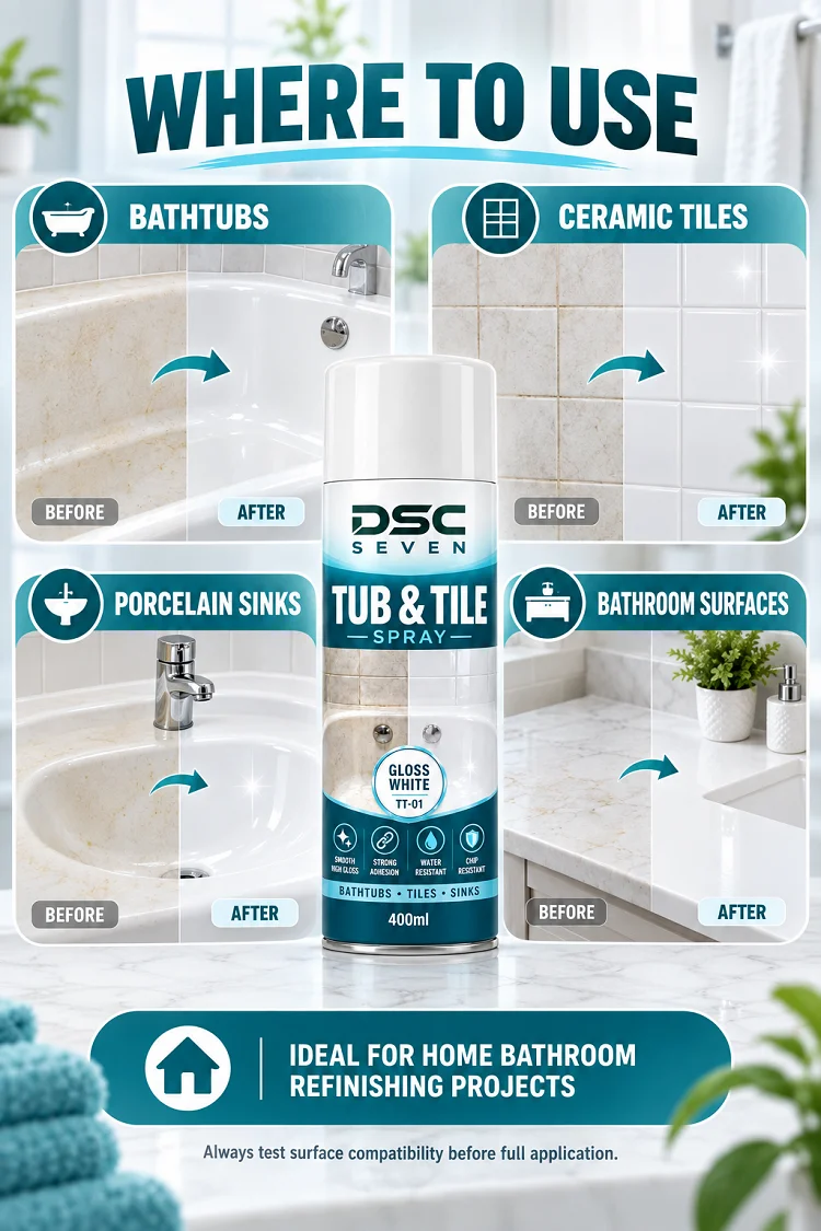 400mL Black Ceramic Paint Spray for Bathtub Tiles Aerosol Refinishing Kit Bathroom Wallpaper DIY Countertop for Coating Paint H5057968a0da8465c875e1999a854fbab3