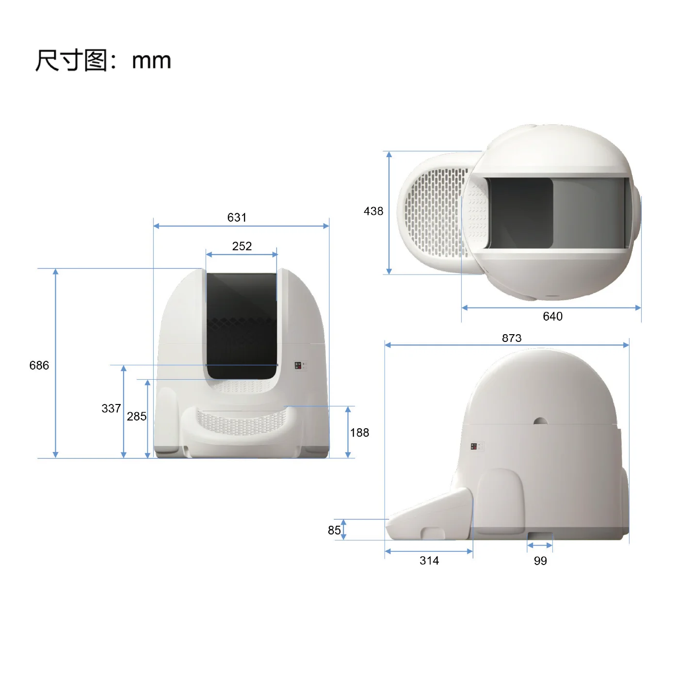 Smart Quick Self Cleaning Big Cat Toilet Automatic APP Remote Control Auto Cat Litter Box