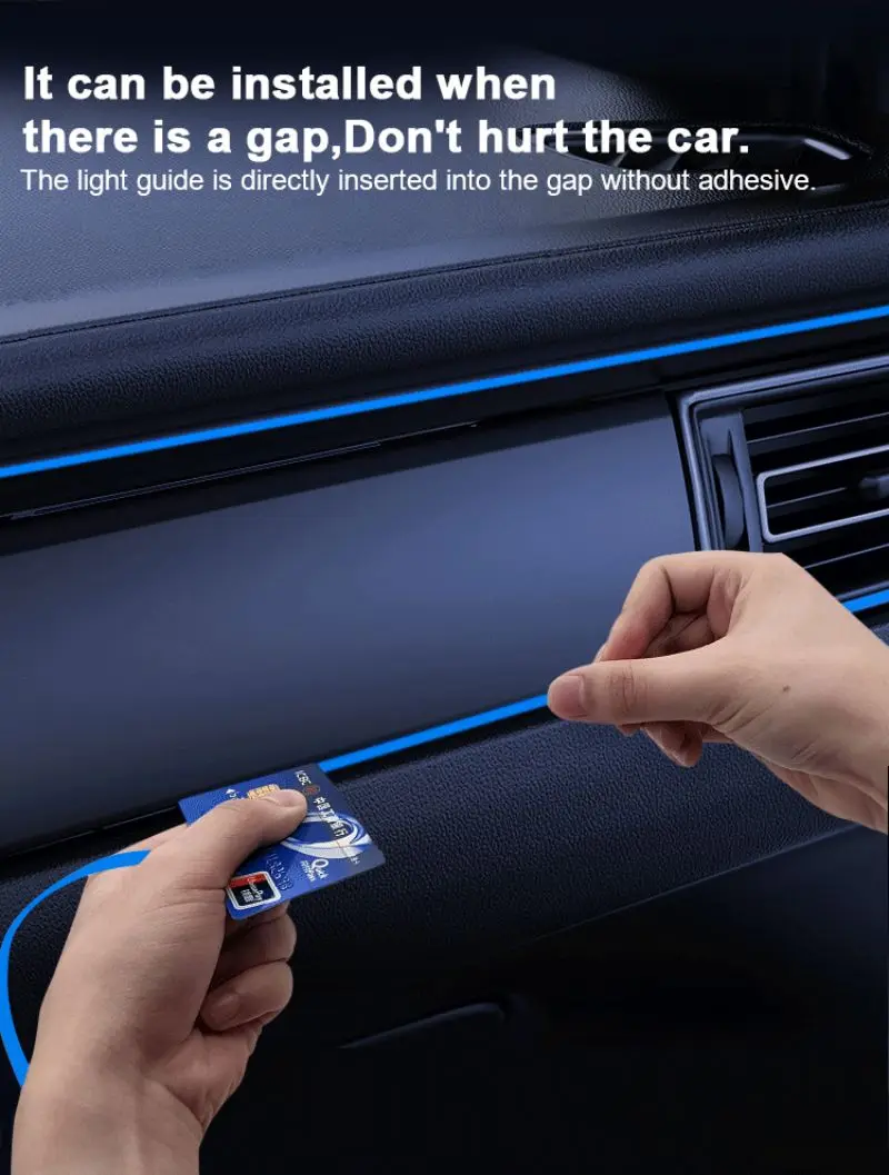 Car Ambient Lights Interior Modification USB Wiring Free Seven Color ...