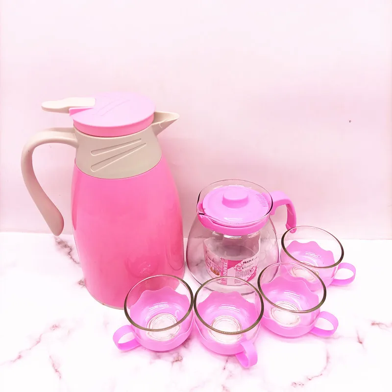 2023 New Hot Creative Thermos Pot Set Sixpiece Glass Liner Tea Pot Set