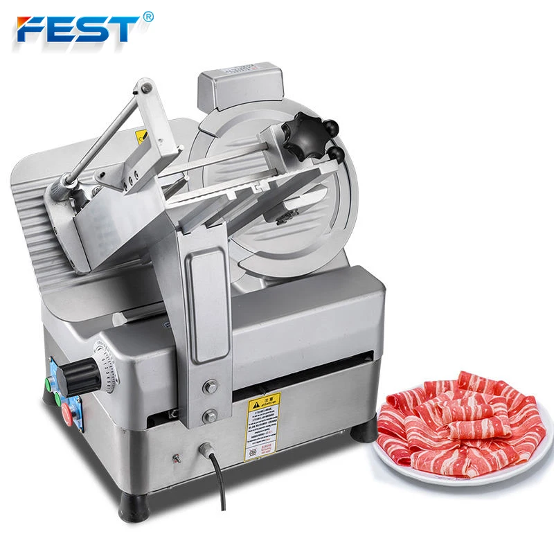 Thin Beef Rolls China Slicer 300mm Slicing Knife Meat Processing Equipment Meat Slicer Frozen Meat