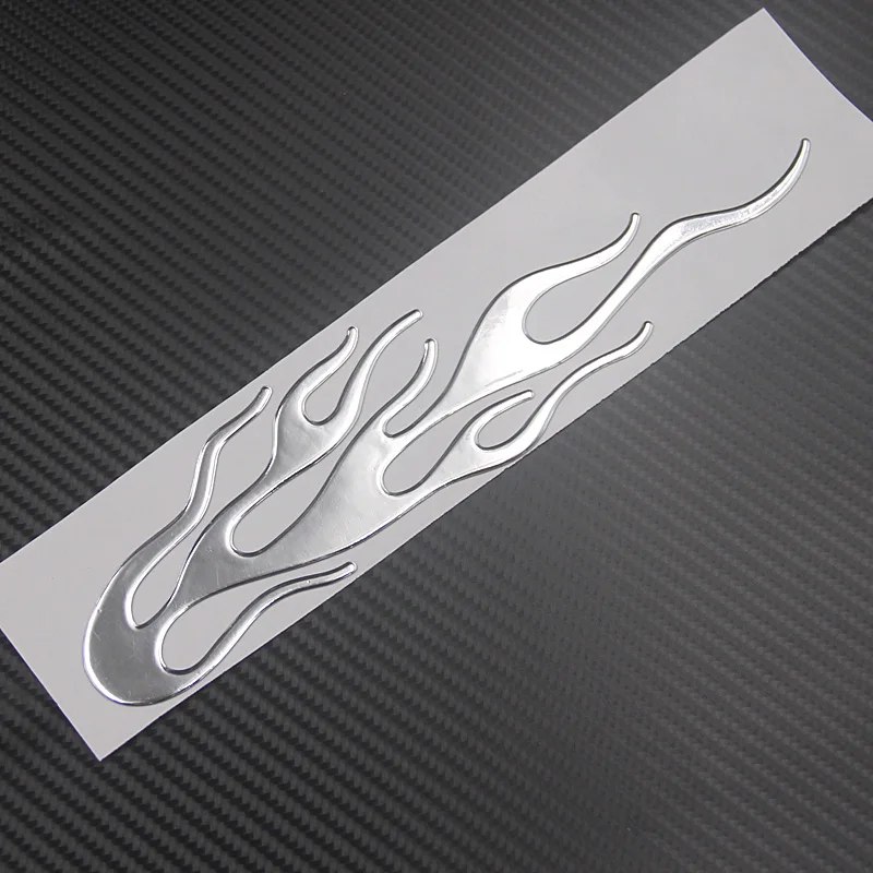 3D Soft Glue Flame Decal Custom Motorcycle Logo Stickers