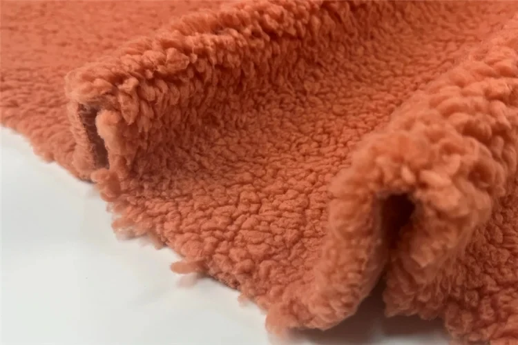 Manufacturers 100 Polyester Brushed Soft Sherpa Fleece Fabrics For