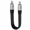 Black Flat wire male connector-straight-to-straight