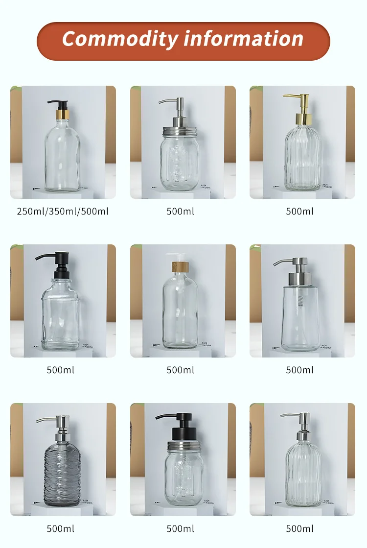 Transparent Thick Boston Round Glass Pint Essential Oil Lotion Soap