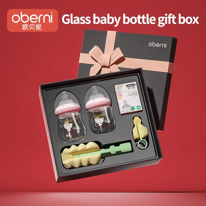 Oberni Supplies Bottle Baby Complete Set 0-6 Months Newborn Baby Glass