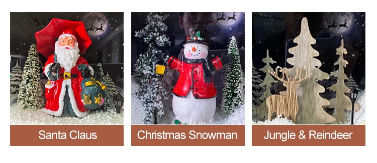 クリスマスソングを再生するヴィンテージレトロTVオルゴール、スノー