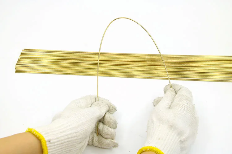 HS221 1000mm Cu-Zn Brass Welding Alloy Rod Brazing Filler Metals Brass ...
