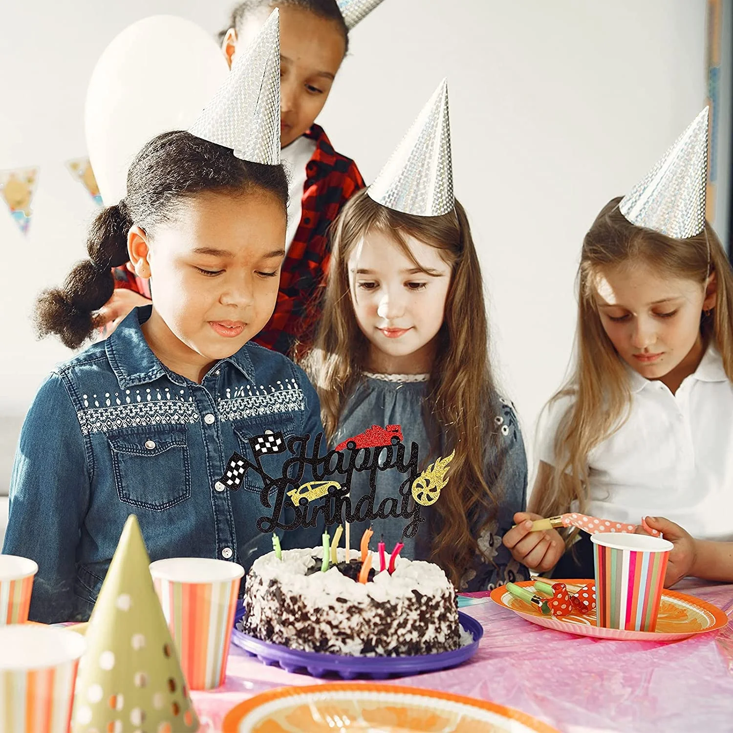 24 Bunte Partyhüte Regenbogen-Motiv – Inkl. Gummiband, 23,7 Cm Hoch, Für Kindergeburtstag, Babyparty & Mottopartys
