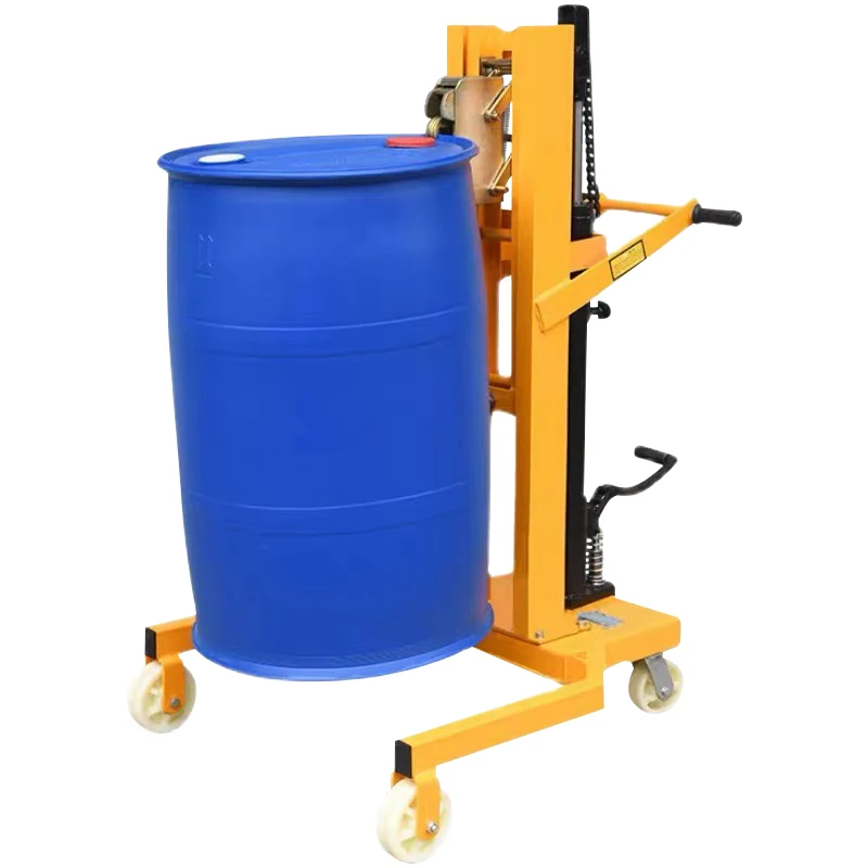 350kg Manual Iron Bucket Oil Drum Lifter Rightangle Loading Capacity
