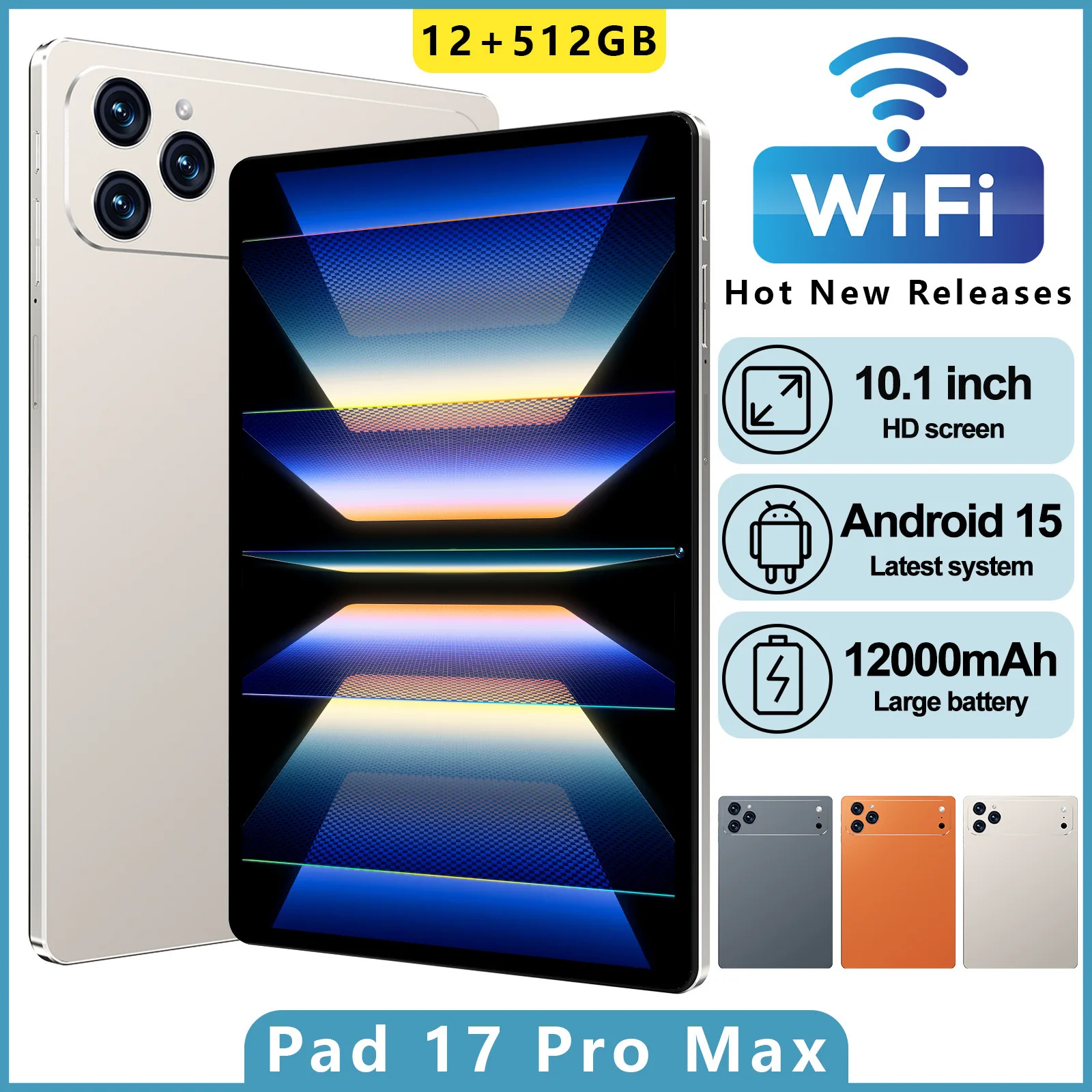New Pad 17ProMax Cross-border 10.1inch Android Tablet Computer MTK