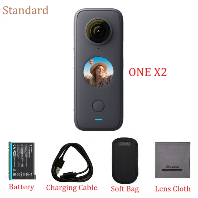  2021 в наличии Insta360 ONE X2 Экшн-камера 5 7 K видео 10 м Водонепроницаемая стабилизация потока Insta 360 X 2 Спортивная