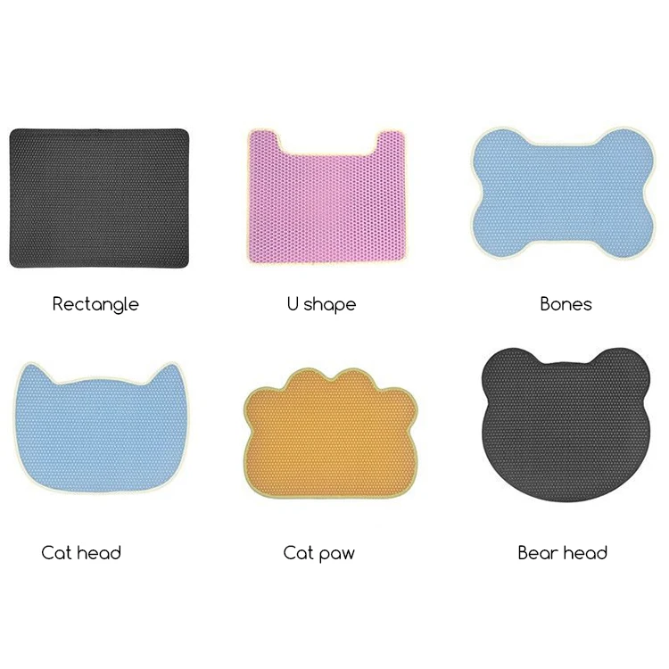 The Cat Sand Mat Cat Litter Trap Mat Double Layer Mat Easy To Clean Disperse Control