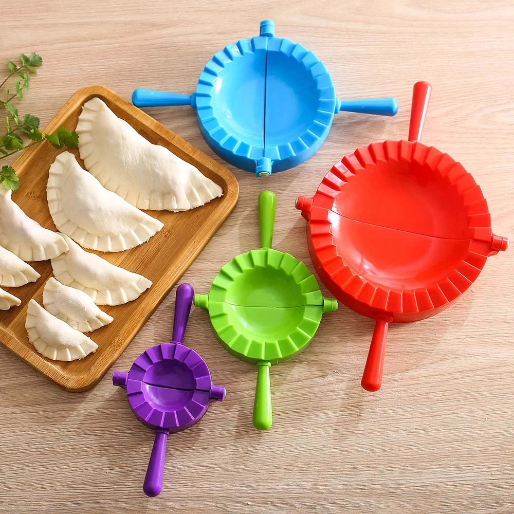 IN STOCK LOW MOQ Kitchen Pastry Tools 4 Pack Manual Plastic Empanada Press Dumpling Tool Mold Dumpling Maker Set
