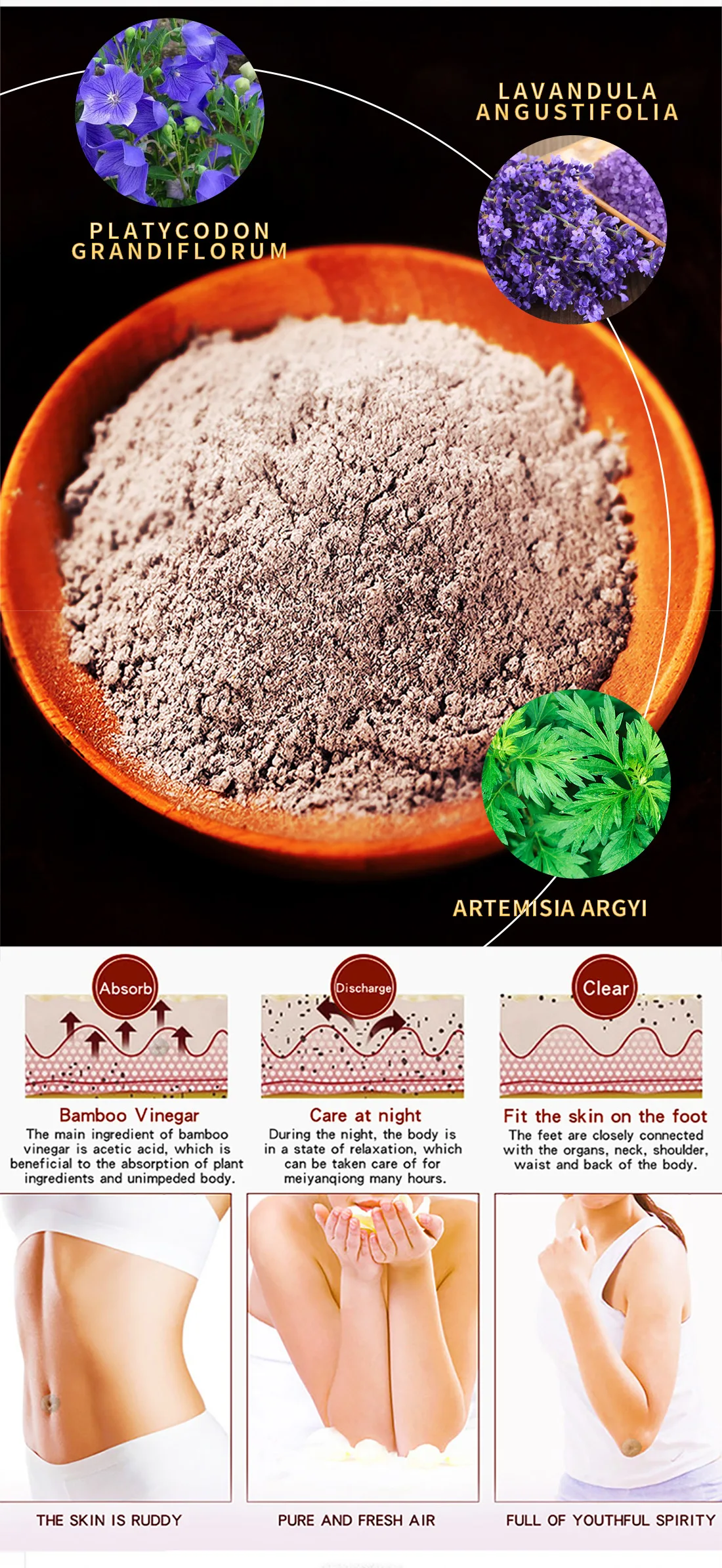 Rtopr Organic Wormwood Cleansing Feet Detox Pads Detox Foot Patch Side