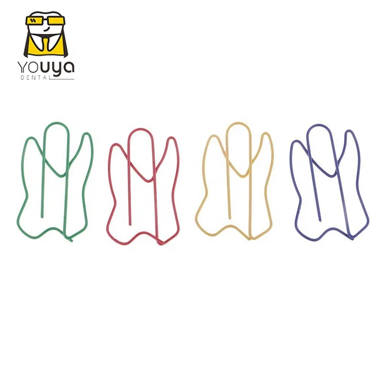 
 Красочные уникальные металлические зажимы для бумаги, стоматологический зубчатый зажим для бумаги  