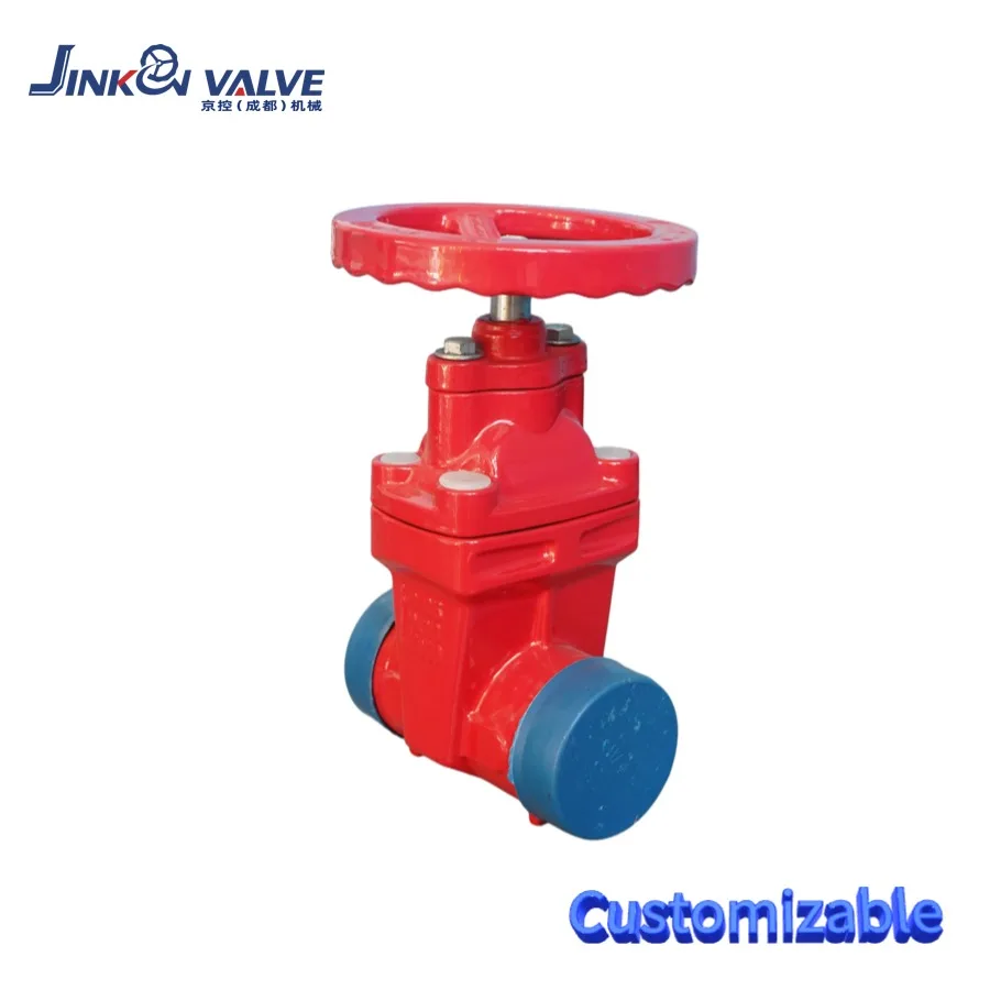 Fire Protection High Water Supply Non-Rising Stem Resilient Seated Gate Valve Grooved Connection Ductile Iron Disc EPDM Seal
