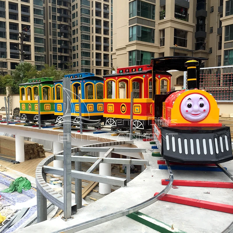 Popular Colorful Kids Electric thomas Small Train Track Amusement Park Train Rides for Sale
