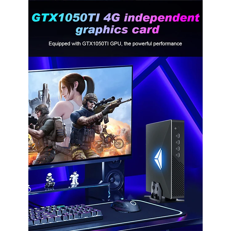 10th Gen I9 I7 I3 I5 Gtx1050ti 4G Desktop Computer for Gaming