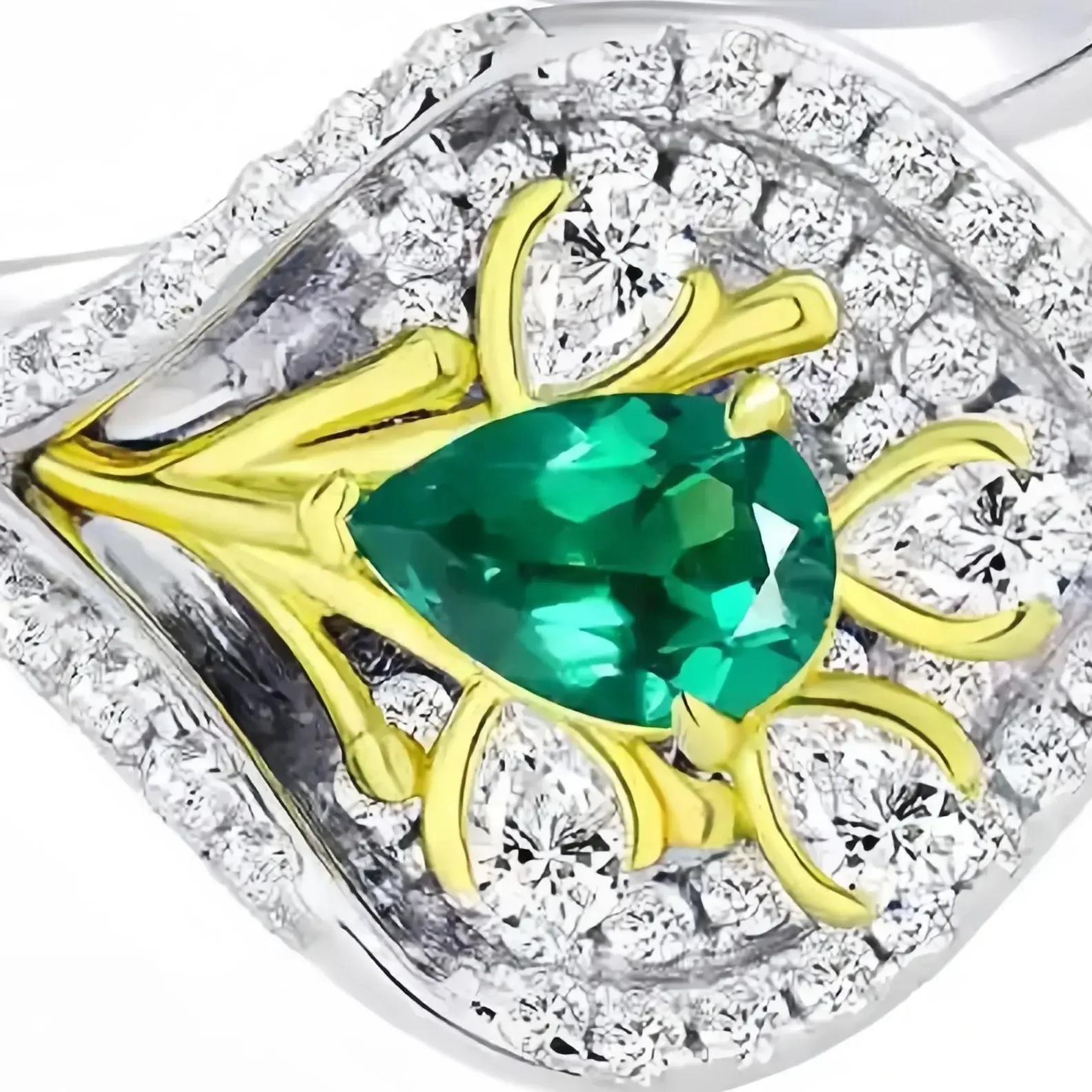 MUSHAN Jewelry Factory MGI Lab Grown Gemstones Emerald Ring Open Adjustable Engagement Bands 925 Sterling Silver Rings Jewelry