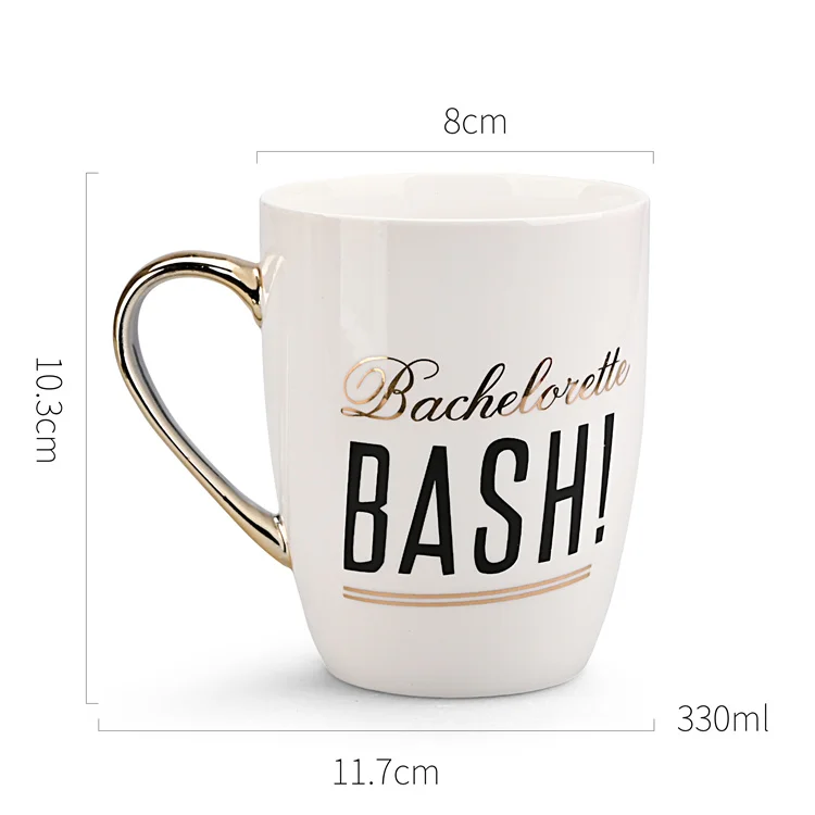 Porcelain White Mug With Gold Handle And Personalised Customized Decal Design For Coffee Or Tea Buy White Mighty Mug Porcelain Mug With Marker Plain White Porcelain Cups And Mugs Product On Alibaba Com