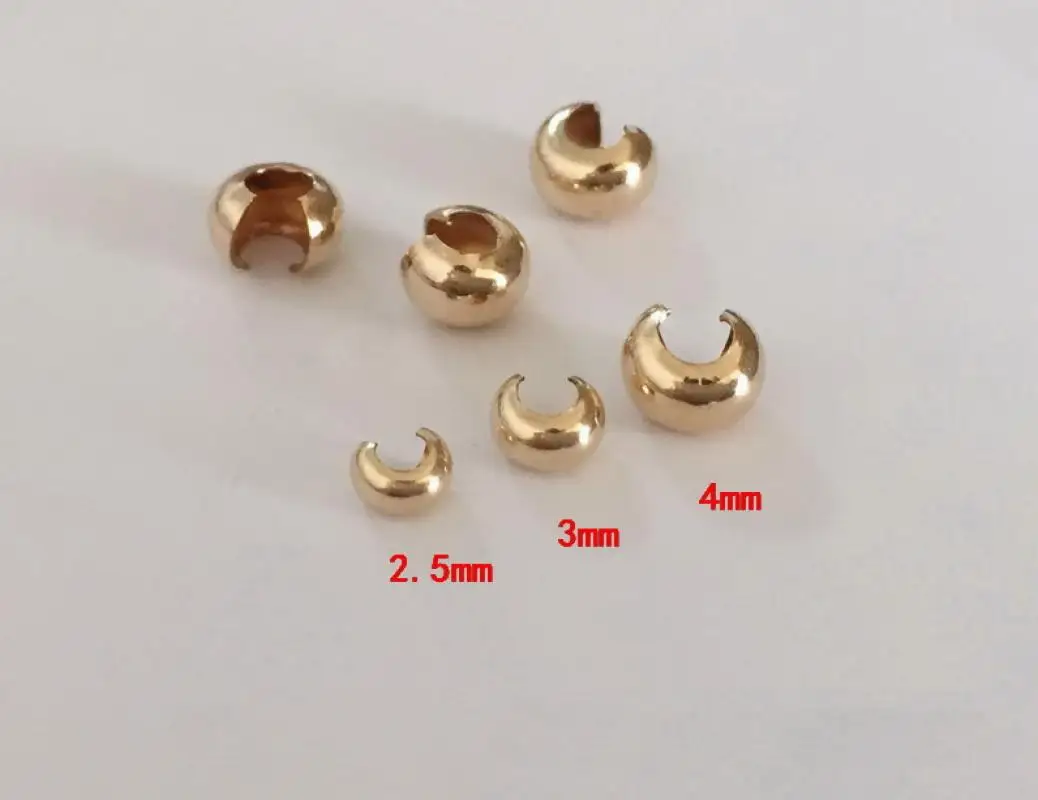 Wholesale 14k Gold Filled Jewelry Findings Crimp Bead Cover With ...