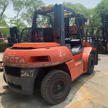 Used Toyota Material Handling Equipment 7 Ton Diesel Forklift With Good ...