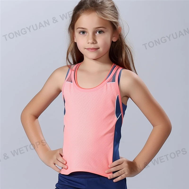 2023 Sports Running Short Sleeve Vest Gym Fitness Tank Tops Kids ...