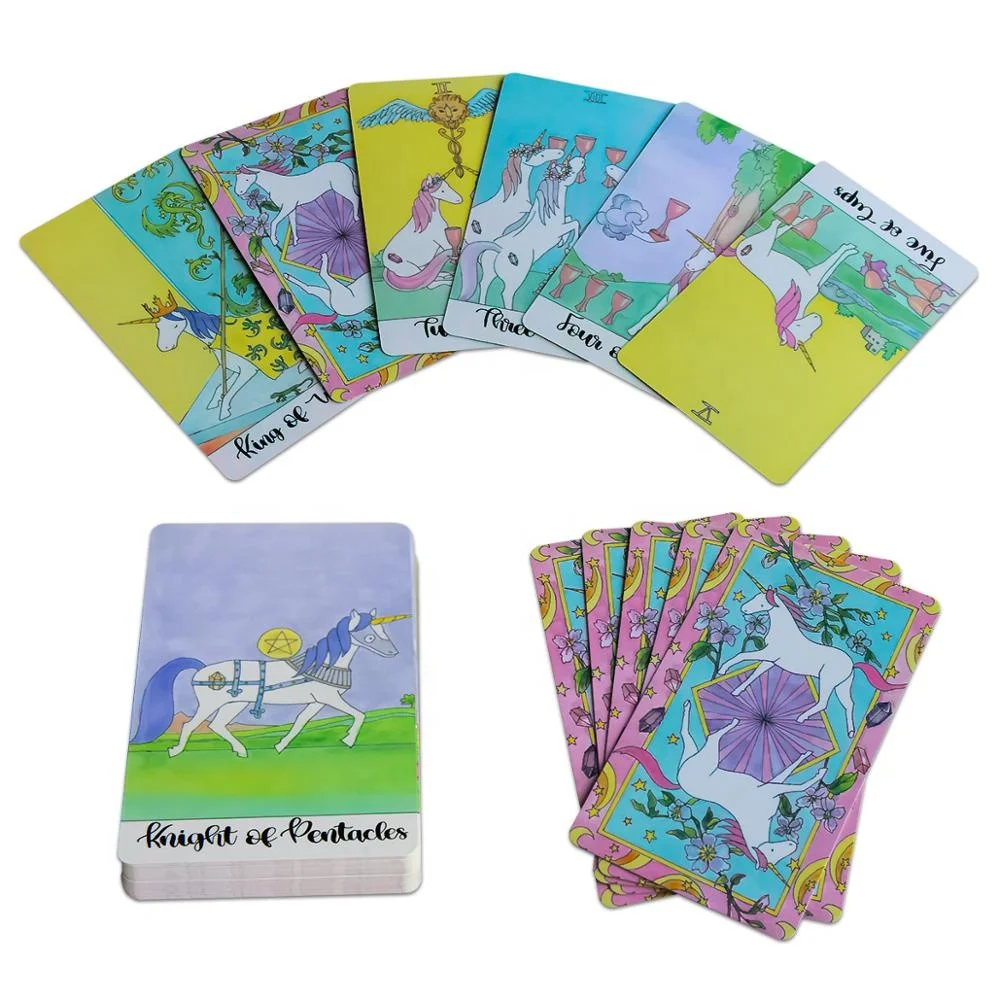 Заказная высококачественная печать оптом Изысканная Подарочная коробка 4C полный цвет Oracle Tarot карты