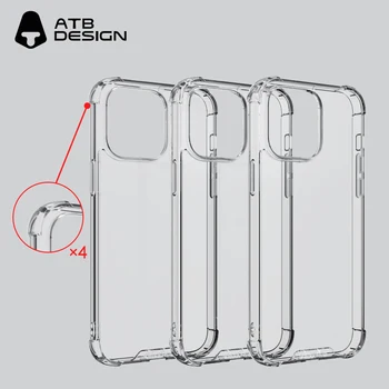 ATB Yellow Resistant Shockproof for iphone 14 15 16 pro max Clear Transparent Mobile Phone Case Bulk Wholesale