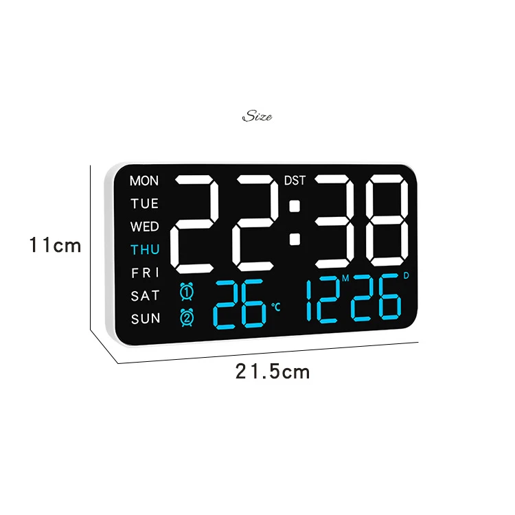 Multifunction LED Digital Desk Clock Display Temperature Week Calendar Digital Table Alarm Clock Reloj De Pared Wall Clock