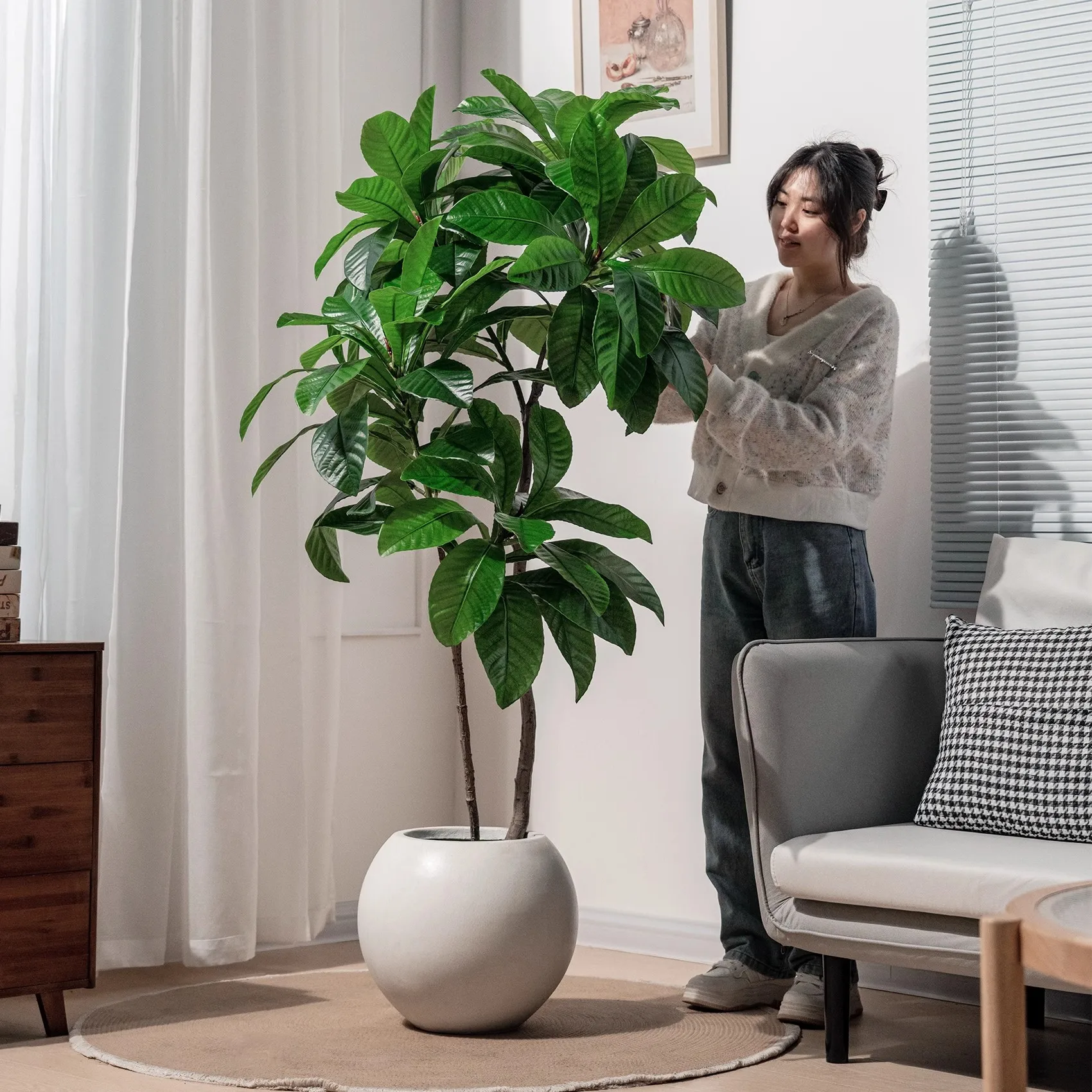 Artificial Plants Potted for Indoor Artificial Big Trees for Outdoor Simulation Plants Faked Plant Artificial Bonsai Decoration
