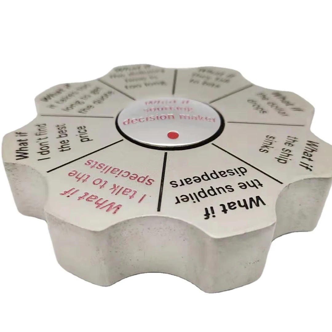Zinc Alloy What-If Decision Wheel for Tableware UV Printed Cast Technique Cross-Themed Sourcing Decision & Risk Assessment