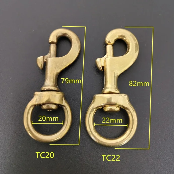 pure solid brass swivel bolt snap
