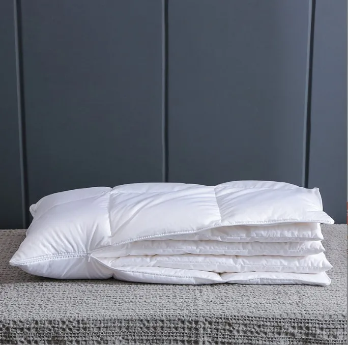 OEKO Adjustable Height White Microfiber Fabric Polyester Filling Hotel Home Bedding Sleeping 3 Layers Bed Pillow