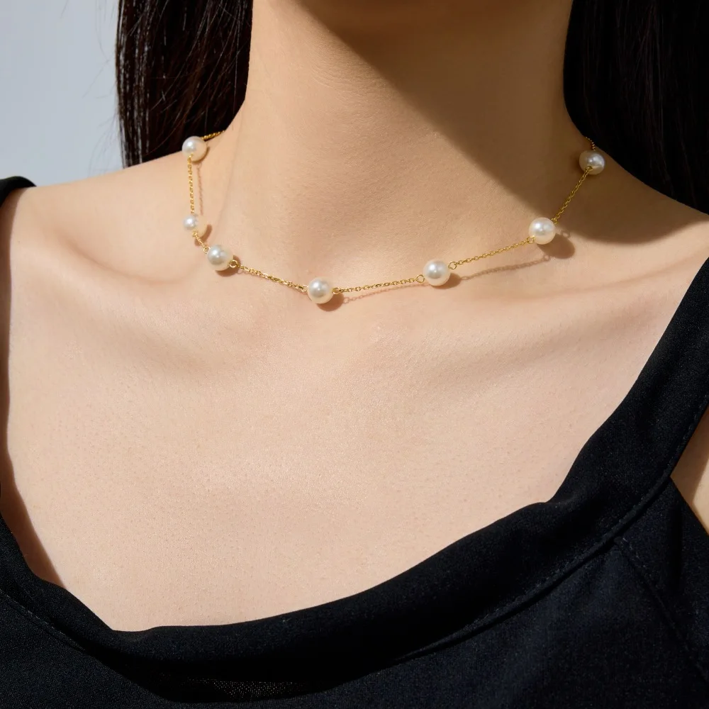 KAKODIY Sophisticated and Elegant Designed Beautifully Designed 925 Sterling Silver Chain Multi-Layered Shell Pearl Pendant Necklace for Women for Daily Wear and Dress Up detail 6