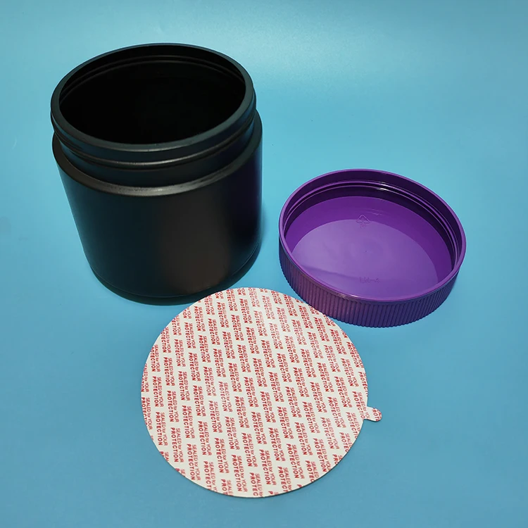 High Quality Reusable Pet Screen Printed Plastic Milk Protein Powder Container With Screw Cap
