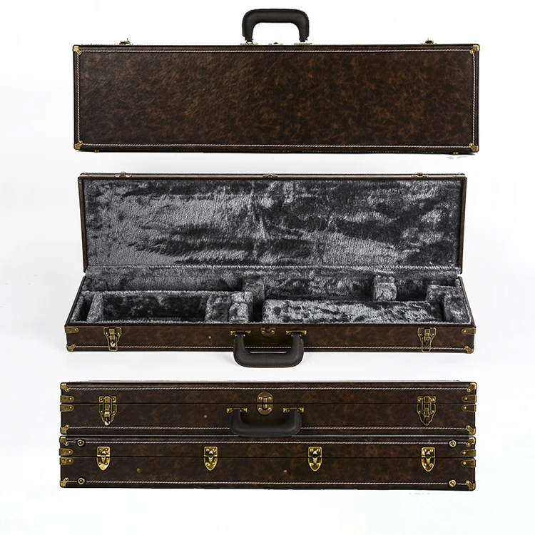 Glary Vintage Leather Gun Case Multipurpose Usage Large Briefcase With