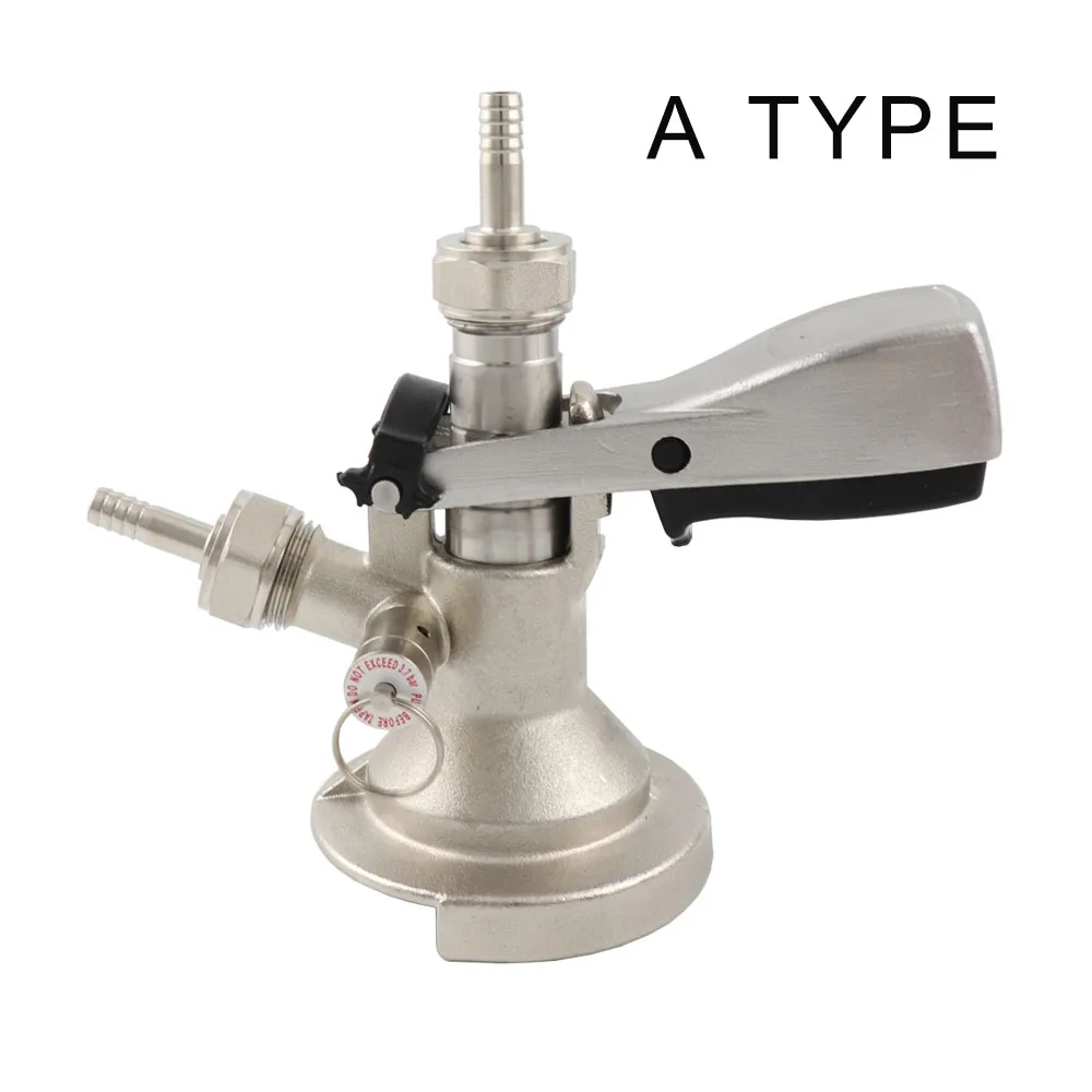 Connettore Fusti Kegerator Accoppiatore Per Fusti Birra Sankey Tipo S - In Acciaio Inox 304, Filettatura G5/8 Connettore Fusti Acciaio Inox 304