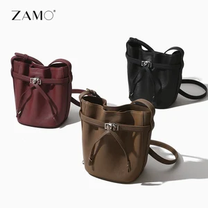 Custom Design Wholesale Lady Famale Genuine Leather Crossbody Cross Body Shoulder Bag Ladies Bucket for Women Bag Manufacturer