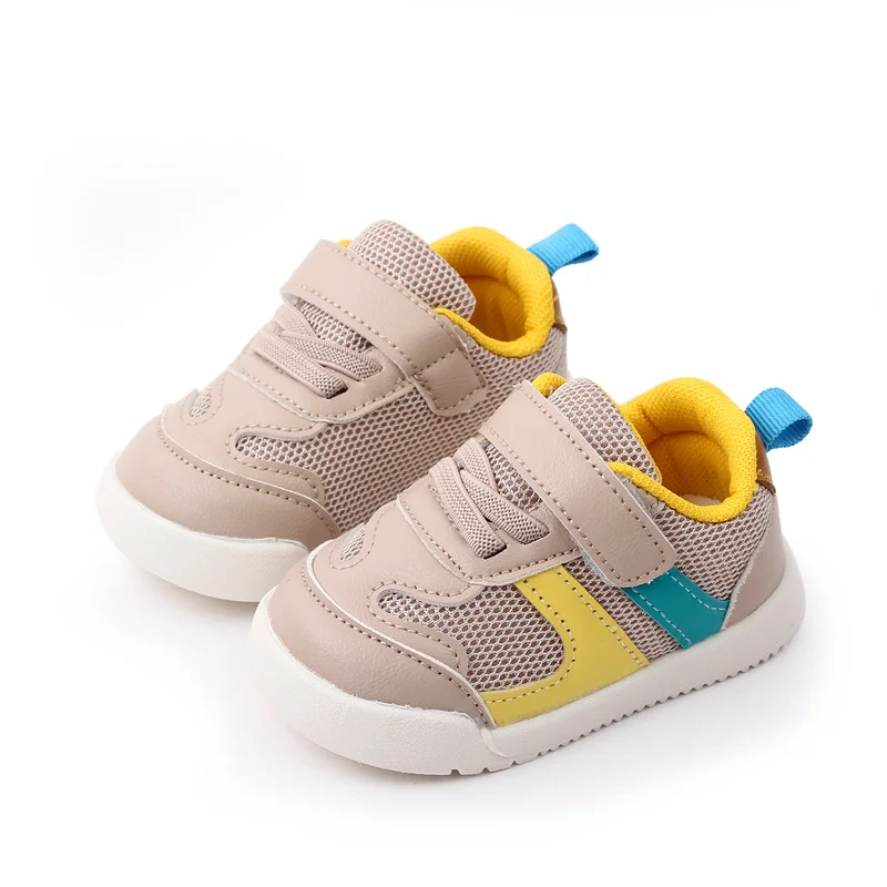 Spring and Autumn Boys Mesh Breathable Soft Sole Casual Non-slip Girls Matching Color Kids Sports Shoes details