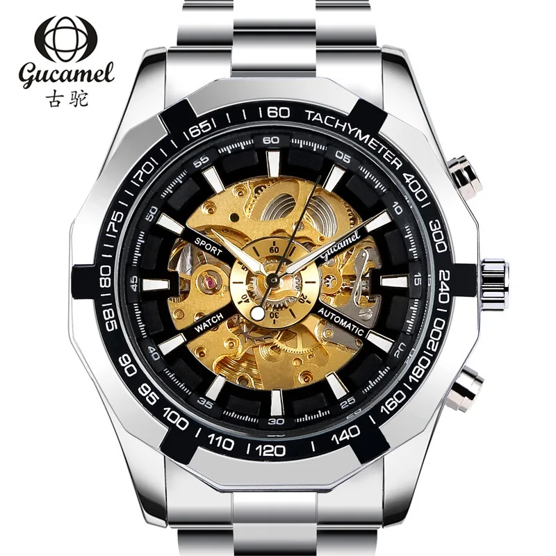 luxury brand mens gucamel vintage skeleton Alibaba