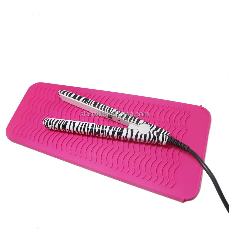 Professional Silicone Styling Station Mat Hair Straightener Curling Iron Comb Heat Resistant Protectable Hair Straightener Mat