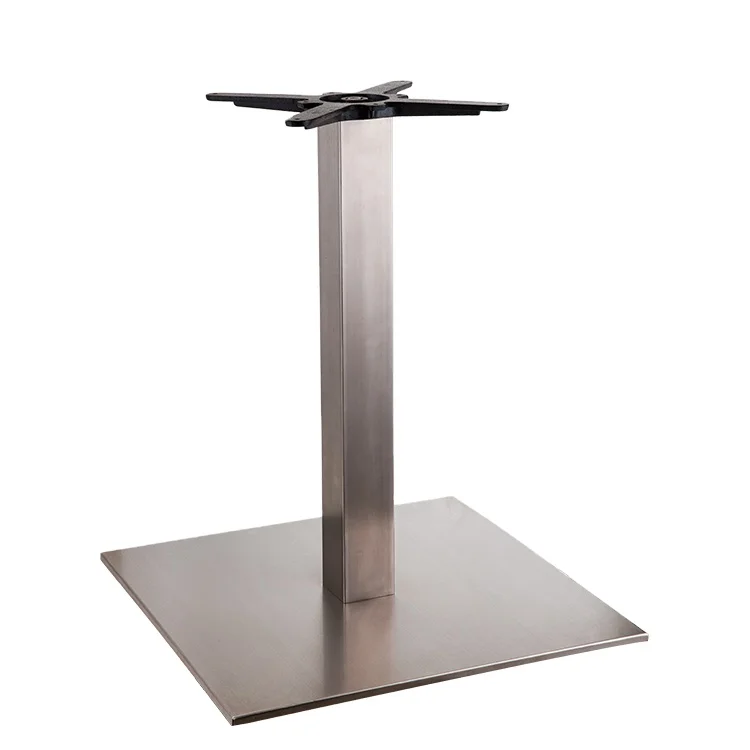 Commercial Contract Tophine Furniture Stainless Steel Square Table Base For Glass Dining Tops ...