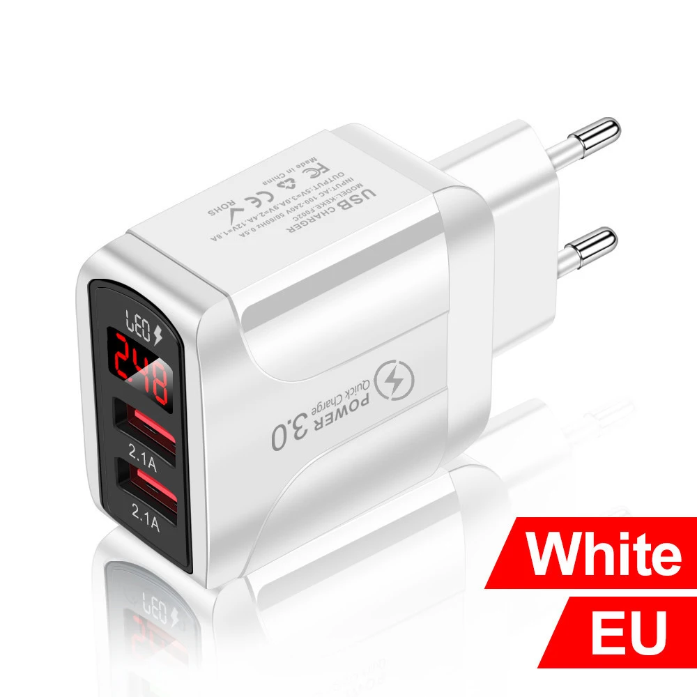 US Prise Port USB Rapide Chargeur Téléphone Portable Mural Power Pour 5V 2A Eu